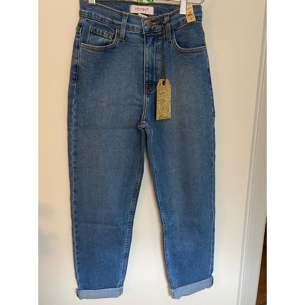 New (made in usa) high rise boyfriend mom jeans